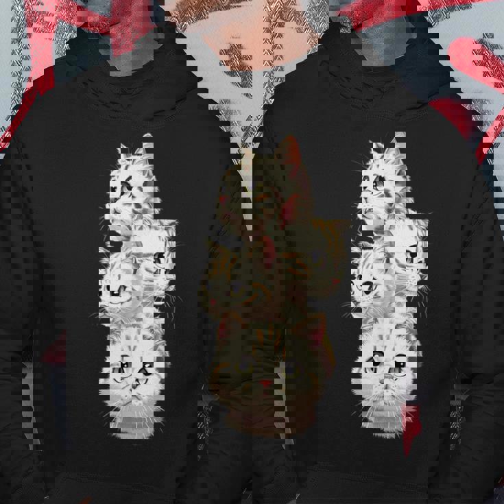 4 匹のかわいい猫 猫愛好家に最適 パーカー 面白い贈り物