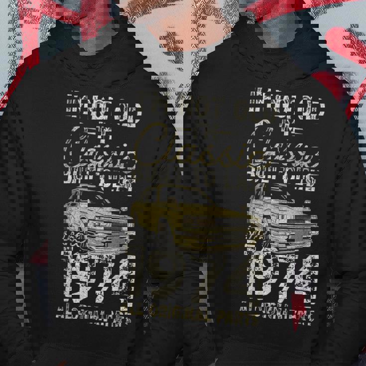 51 歳の誕生日、1974 年以来、クラシックカー、51 歳 パーカー 面白い贈り物