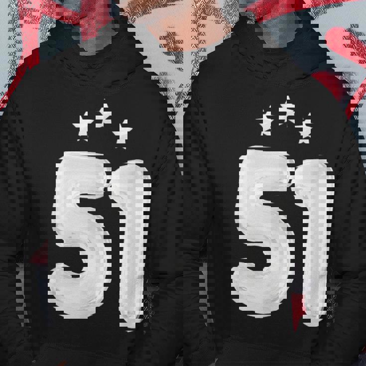 51 歳の誕生日番号 51 バルーン 51 歳の誕生日 パーカー 面白い贈り物