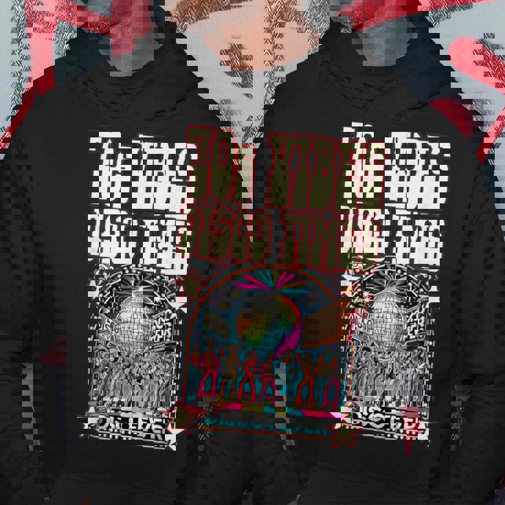 70Sibes Disco Times 揺れる70年代スタイル ディスコダンスクラブ パーカー 面白い贈り物