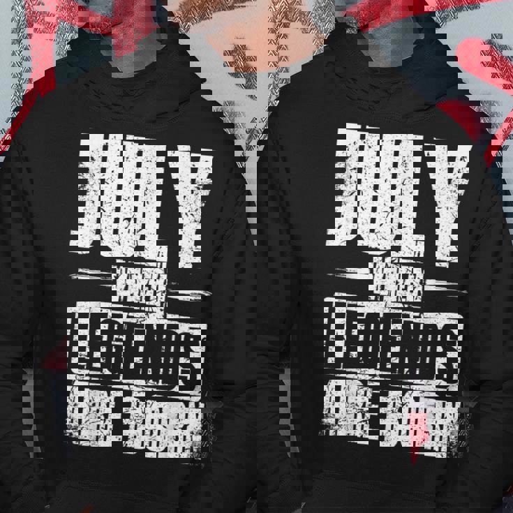 7月 伝説が生まれるとき 誕生月デザイン パーカー 面白い贈り物