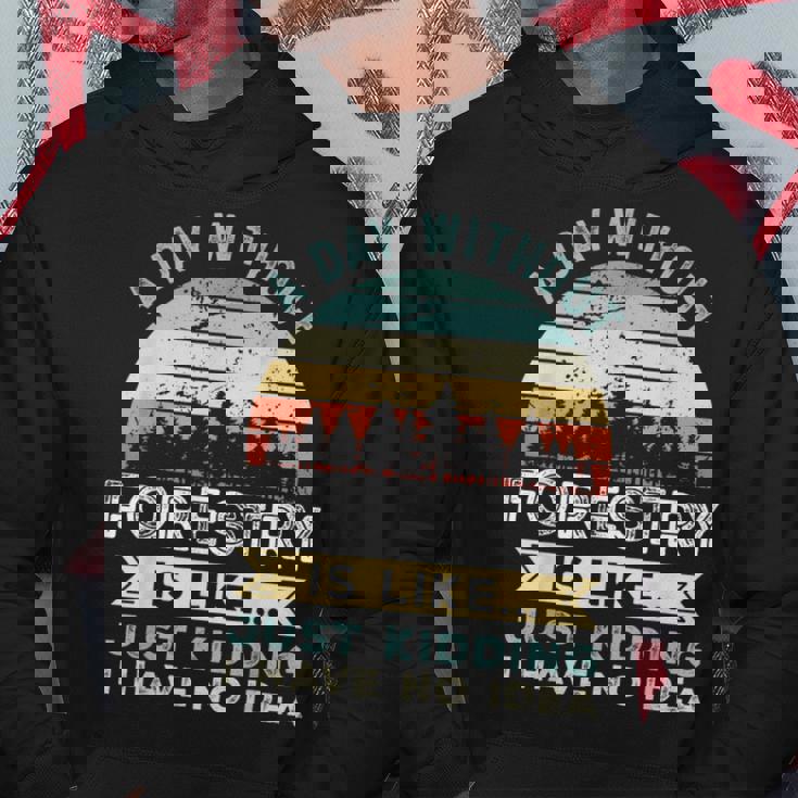 A Day Without Forestry 面白い林業ギフト パーカー 面白い贈り物