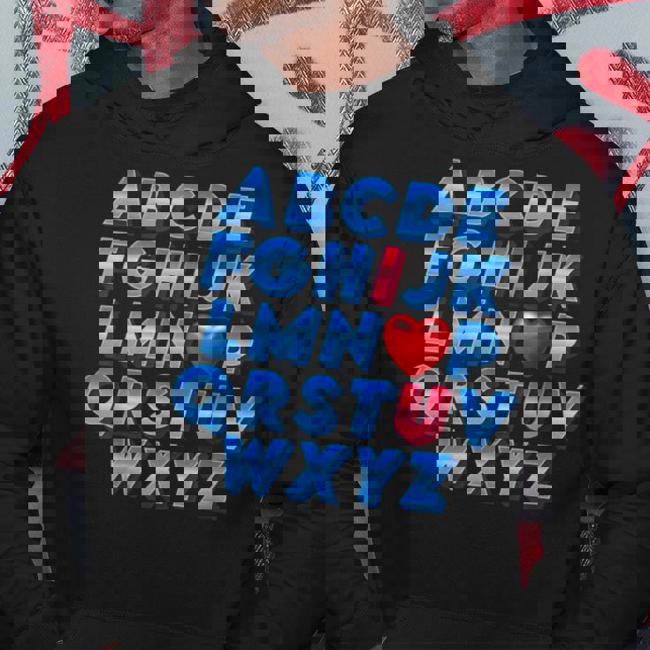 Abc アルファベット I Love You 英語 先生 バレンタインデー パーカー 面白い贈り物