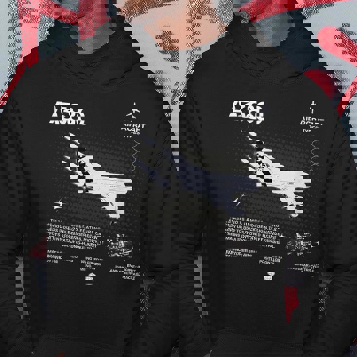 Airbus-A318 エアクラフト ホワイト パーカー 面白い贈り物