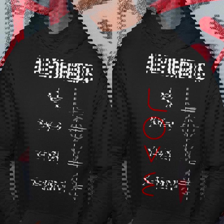 All You Need Is Love 面白くてかわいい数学方程式 パーカー 面白い贈り物