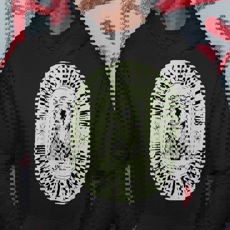 Alwaysleepy Club 男性用の面白いプリント、グラフィック パーカー 面白い贈り物