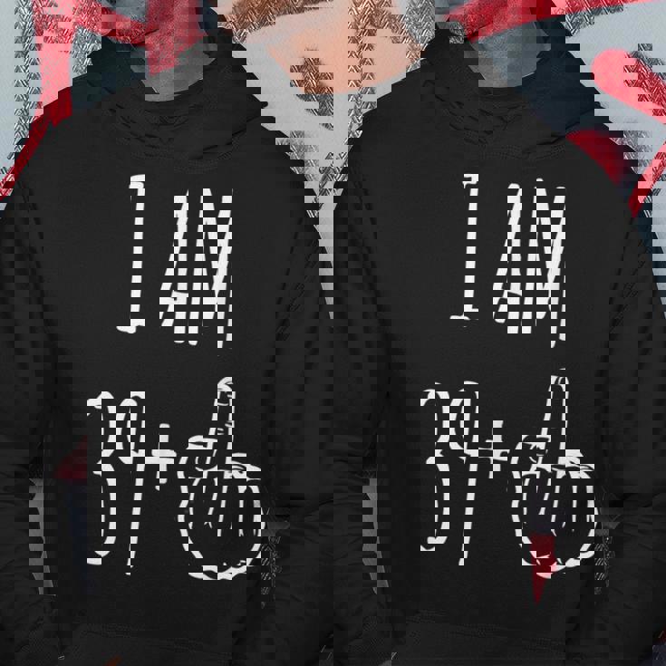 I Am 39 Plus 1 中指 40歳の誕生日 パーカー 面白い贈り物