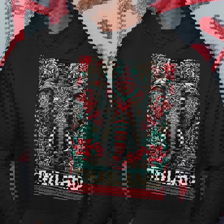 Amezing タイチャン 美しい象 タイ柄 パーカー 面白い贈り物