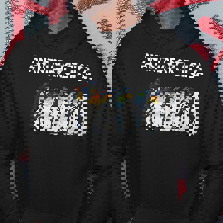 Antarctica Pinguins Birds Poleouth Antarctic Experience パーカー 面白い贈り物