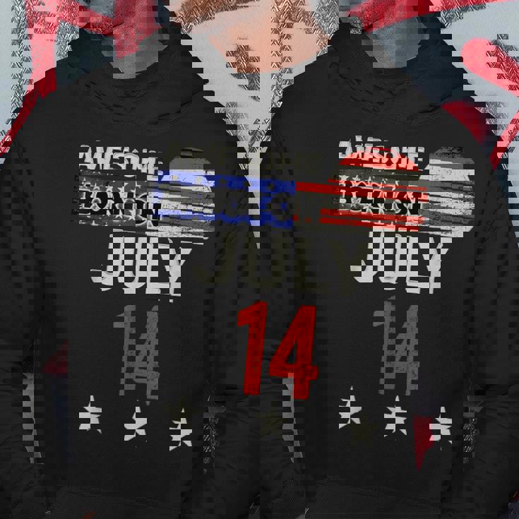 Awesome 7月14日 ヴィンテージ アメリカ国旗 クラシック 7月14日 パーカー 面白い贈り物