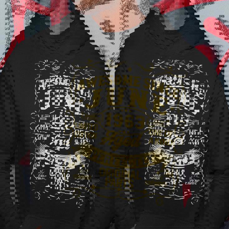 Awesomeince June 1963 Year Of Birth Birthday 1963Intage パーカー 面白い贈り物