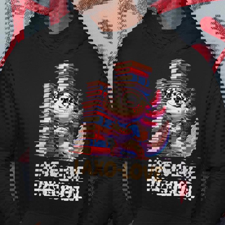 I Axo Love Presschool Axolotl 新学期読書 パーカー 面白い贈り物