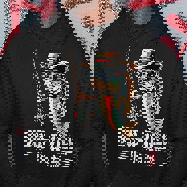 Bass-Ically I'm A Pro バスフィッシングアパレル メンズ キッズ パーカー 面白い贈り物