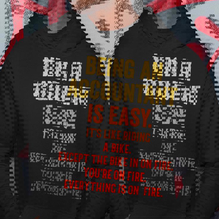 Being An Accountant Is Easy Accounting Cpaグラフィック パーカー 面白い贈り物