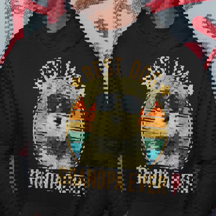 Best Dog Grandpa Ever ミニチュア シュナウザー 父の日 パーカー 面白い贈り物