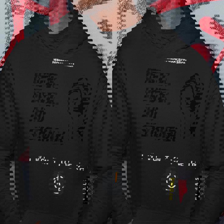 Better Faster Andtrongerporty メンズ&レディース パーカー 面白い贈り物