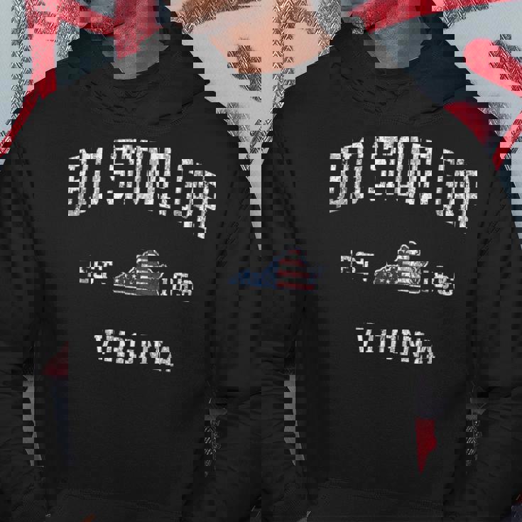 Bigtone Gap バージニア州バージニア州ヴィンテージアメリカ国旗デザイン パーカー 面白い贈り物