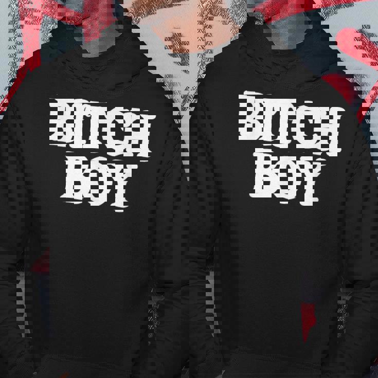 Bitch Boy 面白い言葉 皮肉なノベルティ ユーモア 男 男性 パーカー 面白い贈り物