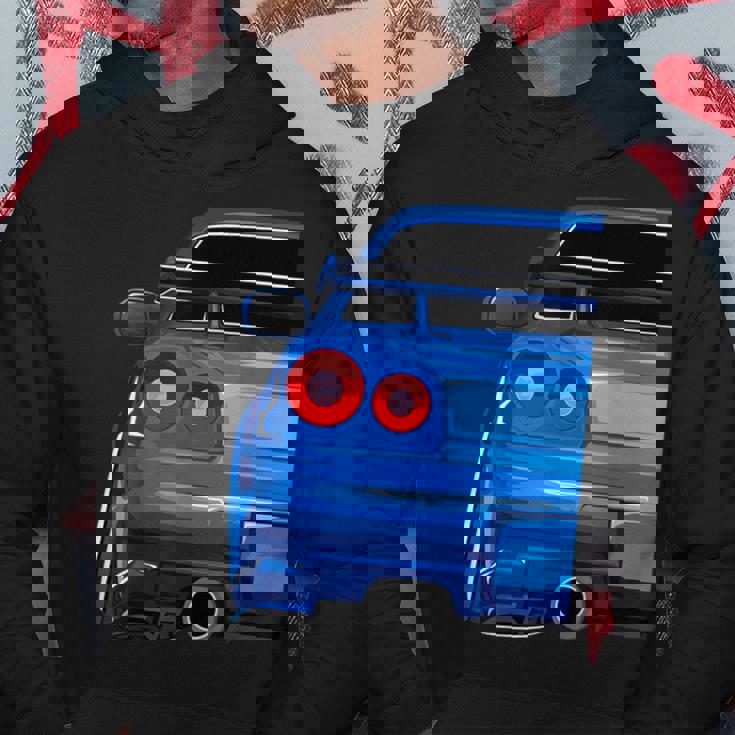 Blue Gt R 34 Jdm スカイラインスタンス カー ドリフトレーシング パーカー 面白い贈り物