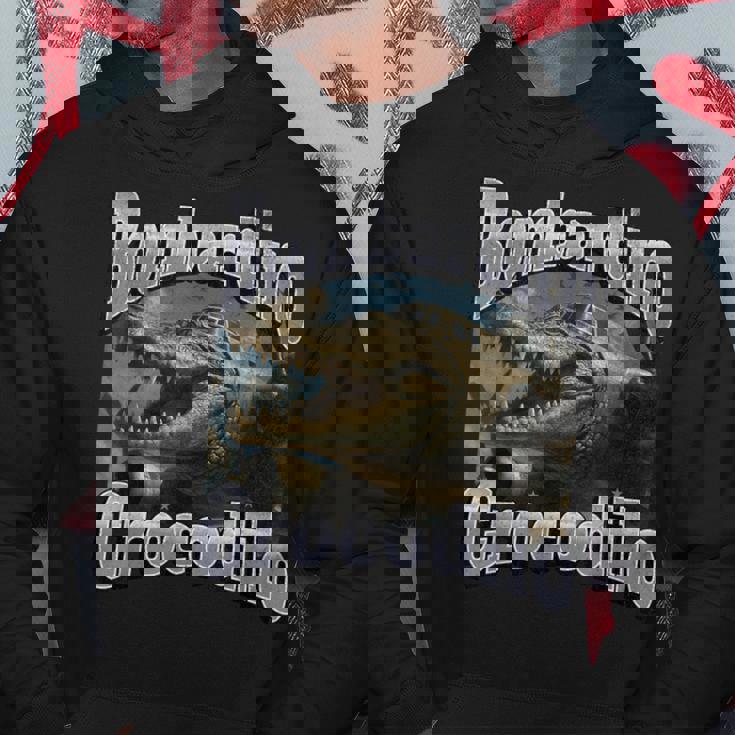 Bombadiro Crocodilo 面白いイタリアンブレインロットミームグラフィック パーカー 面白い贈り物