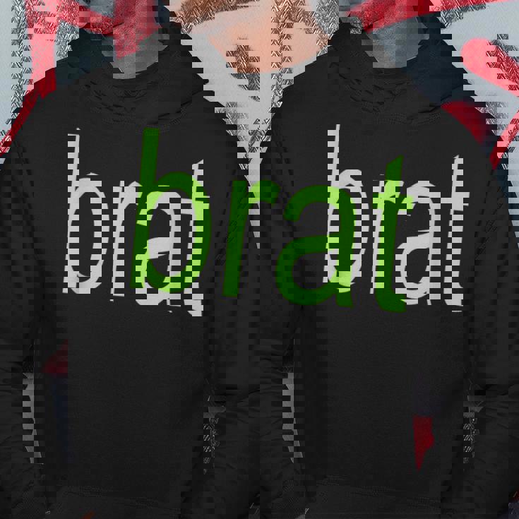 Brat 特大サイズ オールカラー ブラック ホワイト グリーン シャルトリューズ ギフト パーカー 面白い贈り物