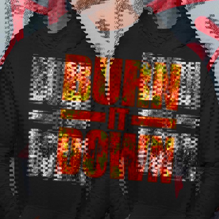 Burnit Down Fire Flames パーカー 面白い贈り物