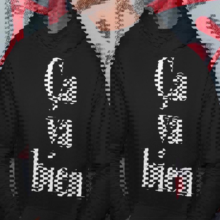 Caa Bien《サヴァビアン》【フランス語 文字】《白文字 ホワイト》メッセージ かわいい おしゃれ パーカー 面白い贈り物