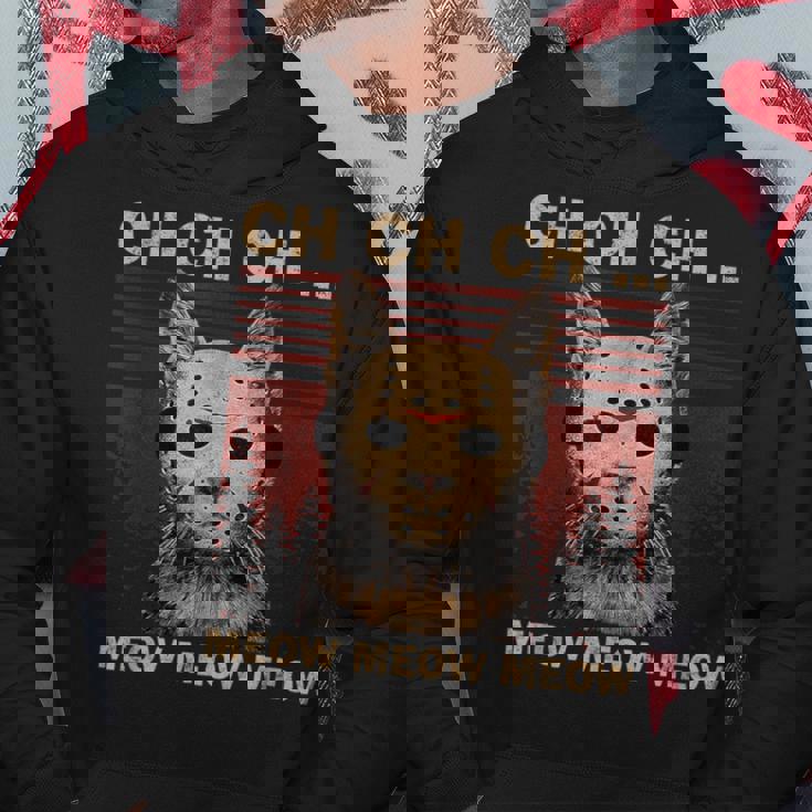 Ch Ch Chニャー ニャー 怖いフライデー ファニー ハロウィン パーカー 面白い贈り物