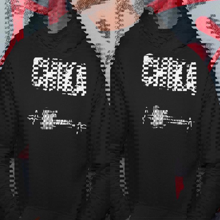 Chika ギター ハートビート 音楽 ギタリスト レトロ ヴィンテージ パーカー 面白い贈り物