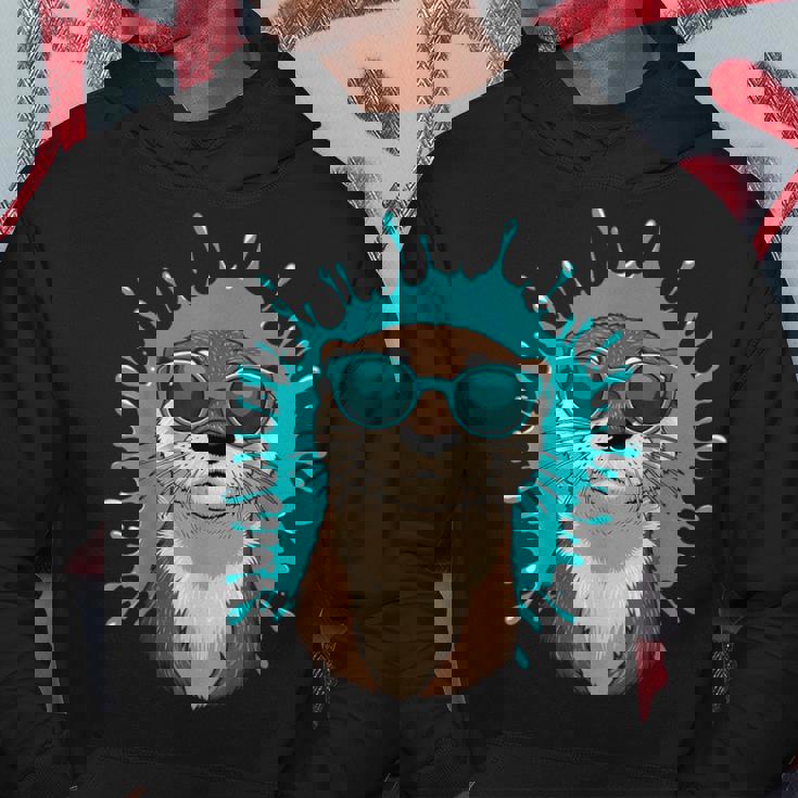 Chill Otteribes 面白いカワウソサングラスデザイン パーカー 面白い贈り物