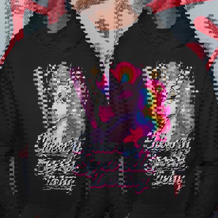 Choke On My Radiance 面白いユニコーンレインボーアティチュード パーカー 面白い贈り物