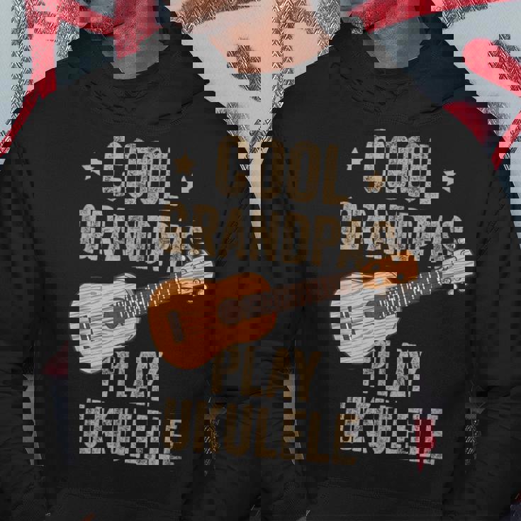 Cool Grandpas Play ウクレレ ウクレレ ミュージックギター パーカー 面白い贈り物