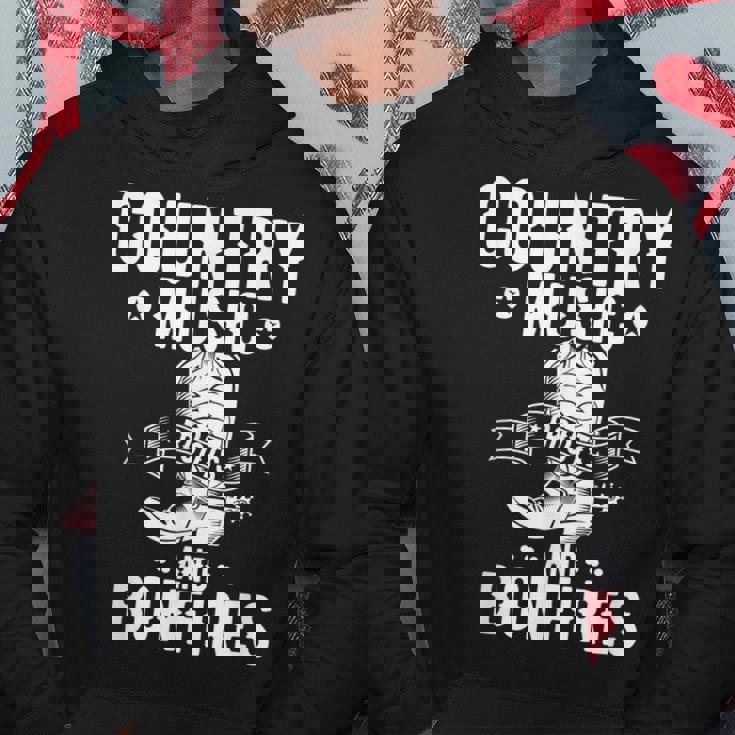 Country Music And Bonfire ウエスタンカントリーラインダンスブーツ パーカー 面白い贈り物