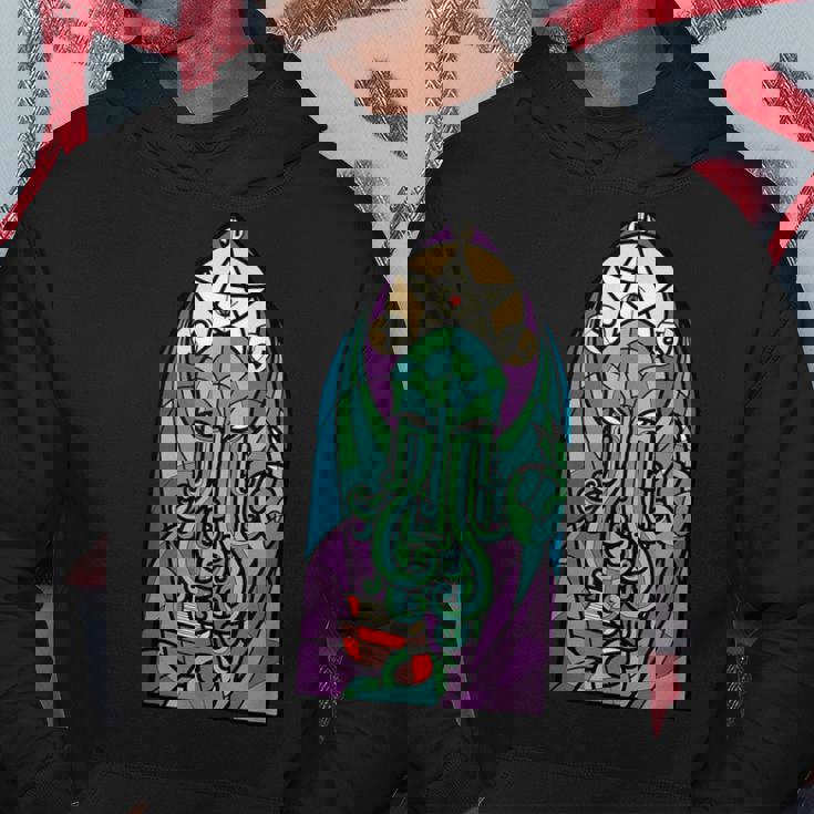 Cthulhu Iglesiaidrieras Cósmico Horror Divertido Monstruo Sudadera Regalos divertidos