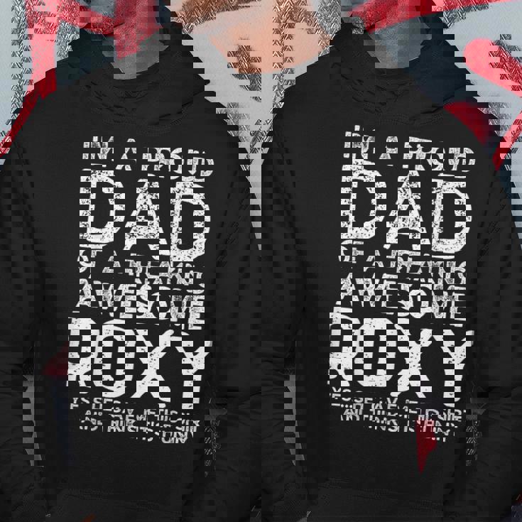 Dad Of Roxy ギフト 父の日 面白い 名前入り パーカー 面白い贈り物