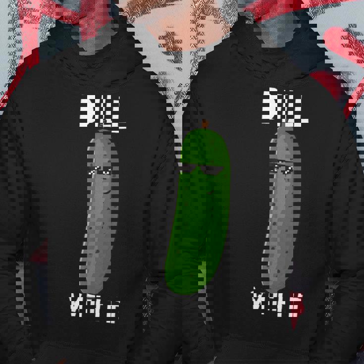 Dill With It 面白い ディル ピクルス 恋人 ピクルス 食通 パーカー 面白い贈り物