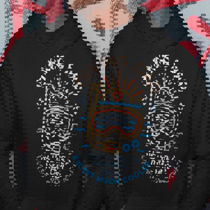 Diving Dad スキューバダイビングまたはフリーダイビング 父の日ダイバー パーカー 面白い贈り物