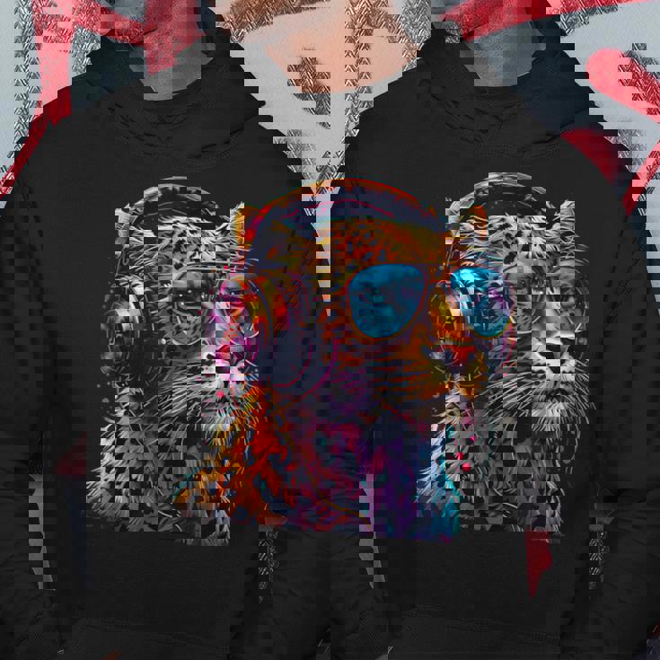 Dj Leopard Edm テクノハウス ダンスクラブ 音楽ヘッドフォン パーカー 面白い贈り物