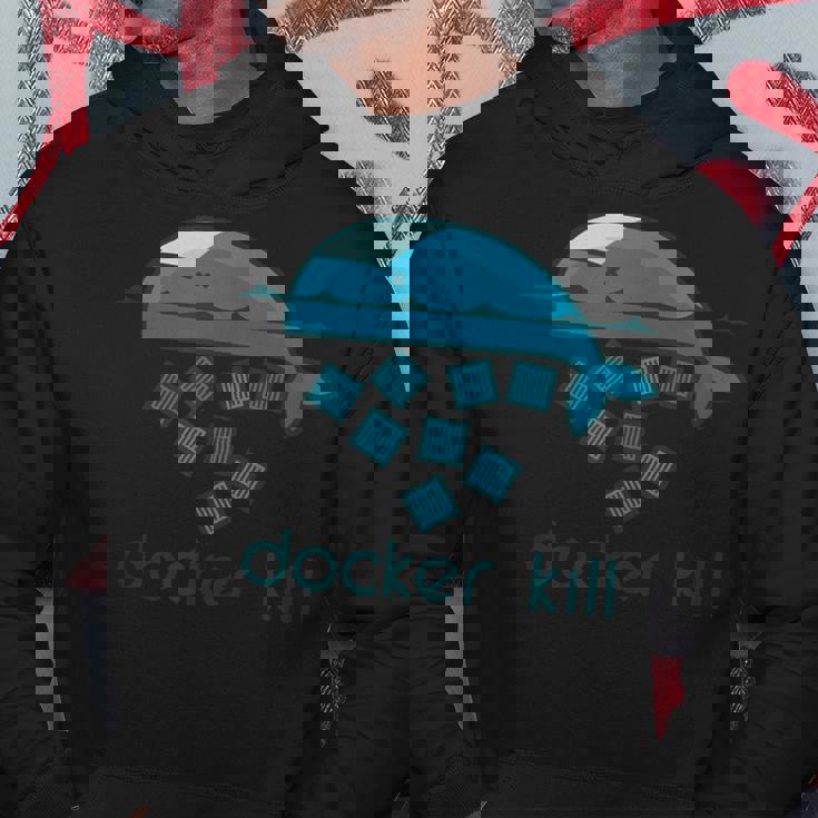 Docker Container Linux Devops Programming Coding パーカー 面白い贈り物