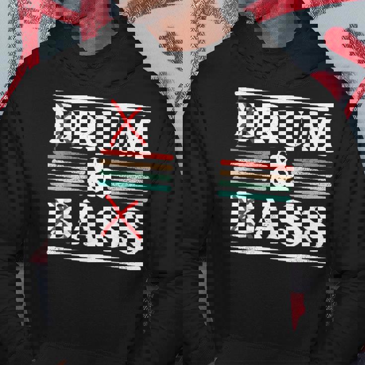 Drum & Bass Rum & Ass Retrointageibes Team パーカー 面白い贈り物