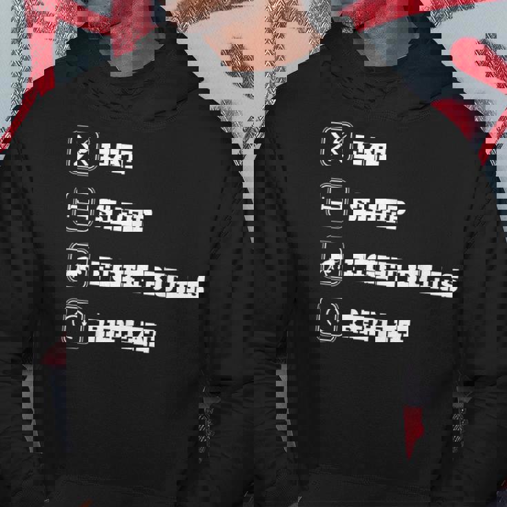 Eatleep Fight Bulls Repeat Bullsシリーズ ロデオクラウン パーカー 面白い贈り物