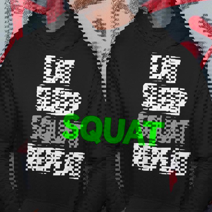 Eatleepquat Repeat モチベーショントレーニング パーカー 面白い贈り物