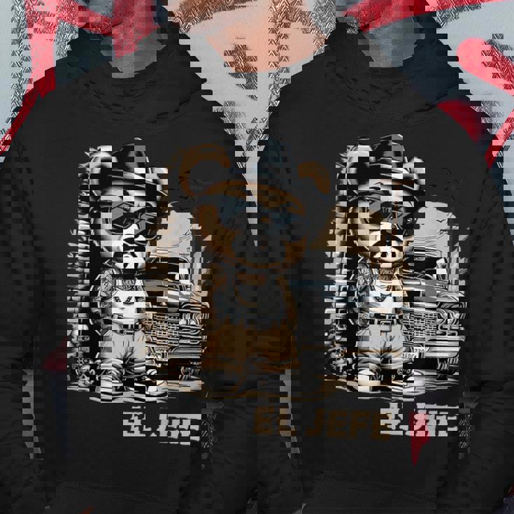 El Jefe ヒップホップ テディベア ローライダー シャツ チカーノ チョロ パーカー 面白い贈り物