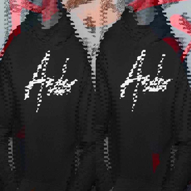 Elegant Handwritten Font Andor Calligraphy パーカー 面白い贈り物