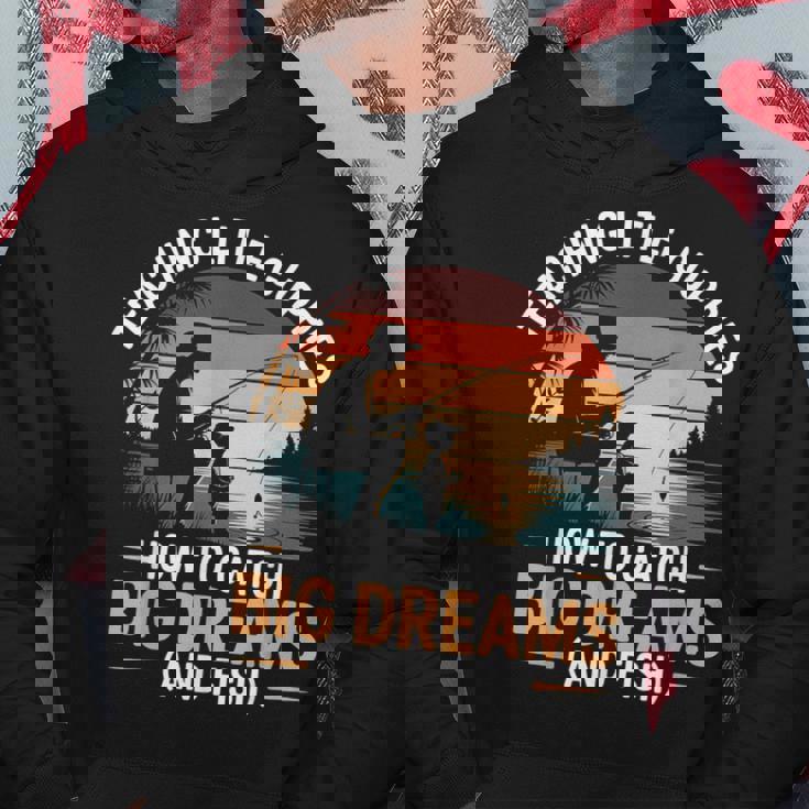 Fishing Dad How Catch Big Dreams 面白い父の日のギフト パーカー 面白い贈り物