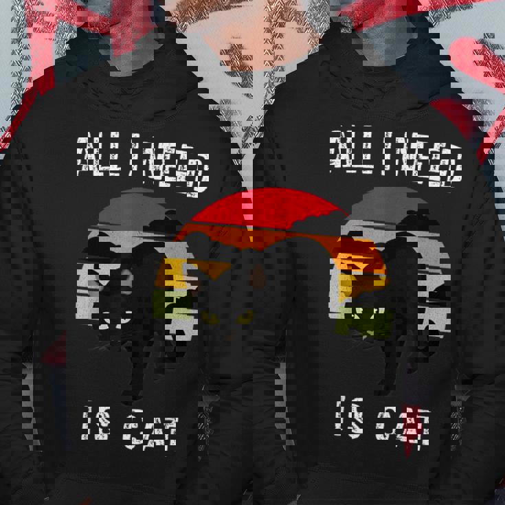 Cat Lover Retrotyle Cat Pattern パーカー 面白い贈り物