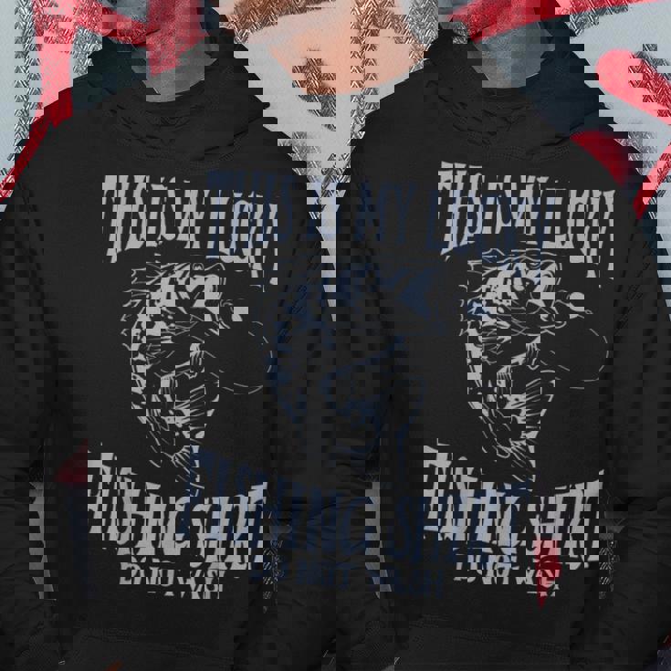 Dad My Lucky Fishing Do Not Wash Fishing Fishing パーカー 面白い贈り物