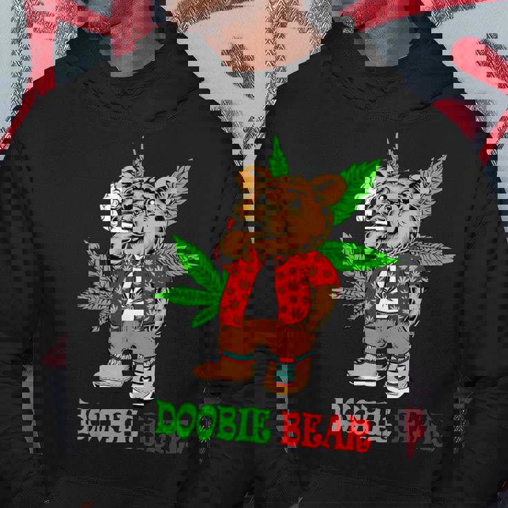 Doobie Bear 大麻の葉 雑草愛好家 マリファナギフト パーカー 面白い贈り物