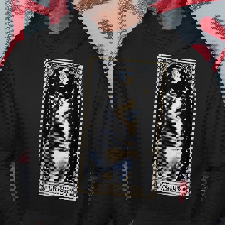 The Husky タロットカード メンズ レディース キッズ シベリアンハスキー パーカー 面白い贈り物