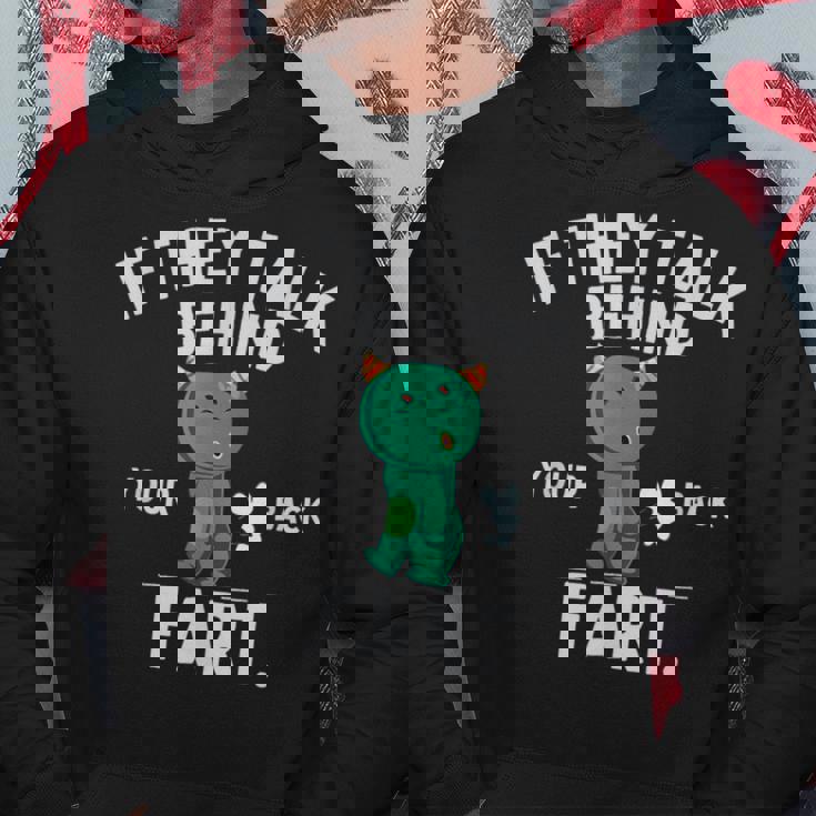 If They Talk Behind Your Back Fart かわいい動物モンスター パーカー 面白い贈り物